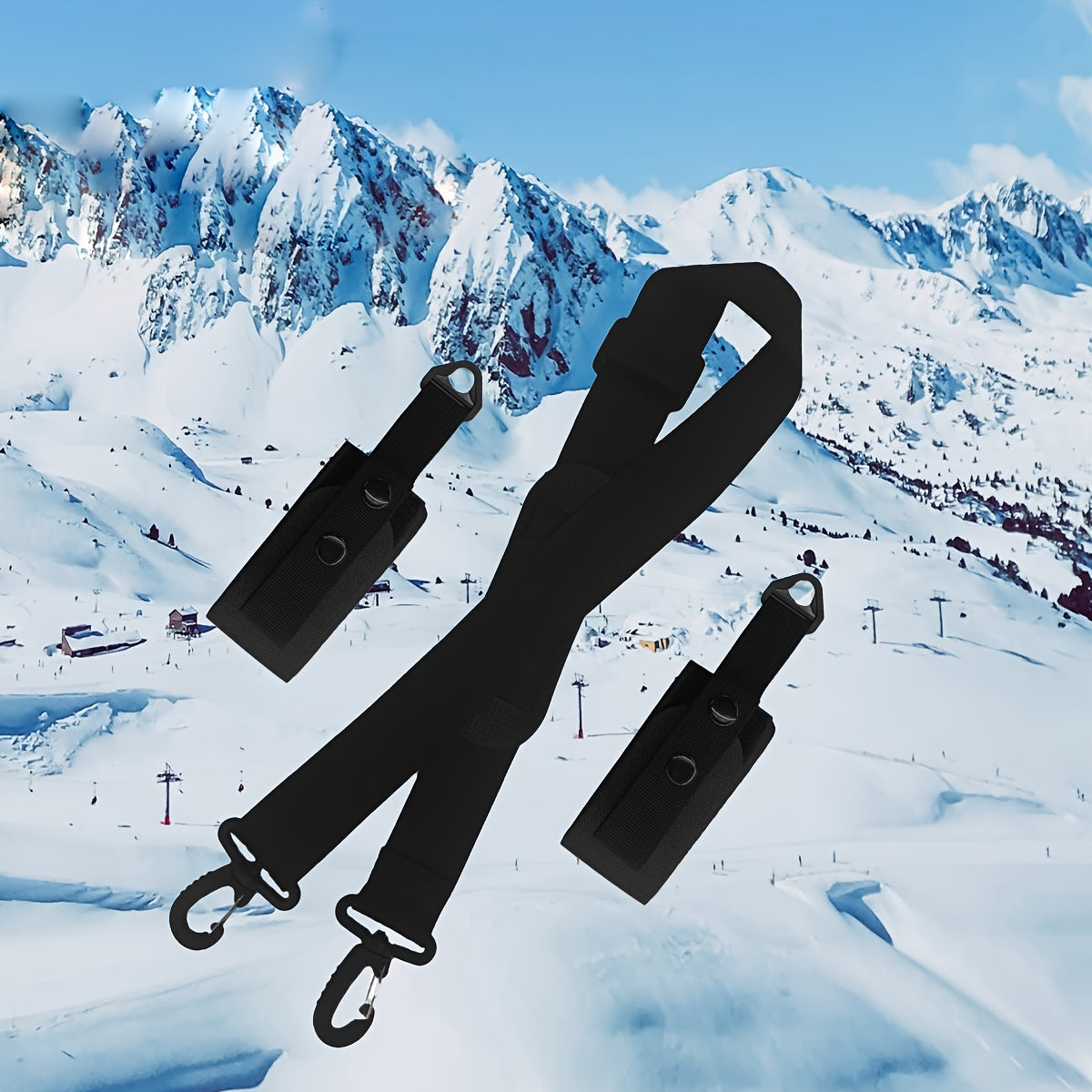 Adjustable Ski Strap Portable Snowboard Sled Harness