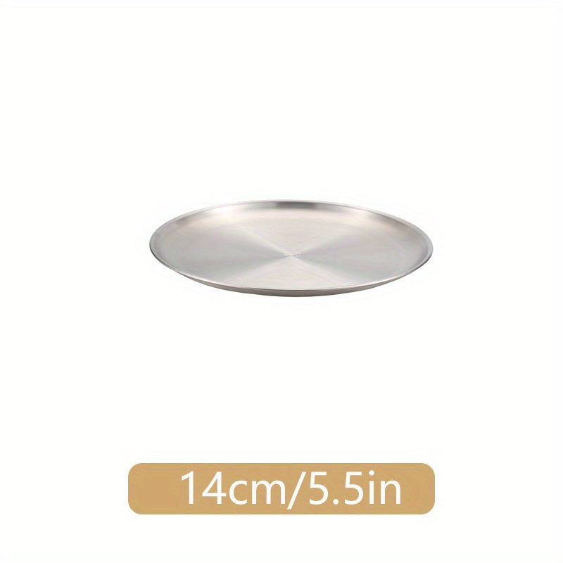 Stainless Steel 1pc Dinner Plate Round Dessert Tray