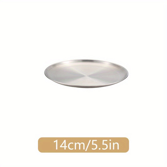 Stainless Steel 1pc Dinner Plate Round Dessert Tray