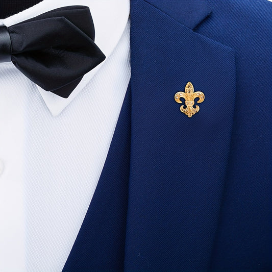 Golden Lily Mini Suit Pin Men's Brooch