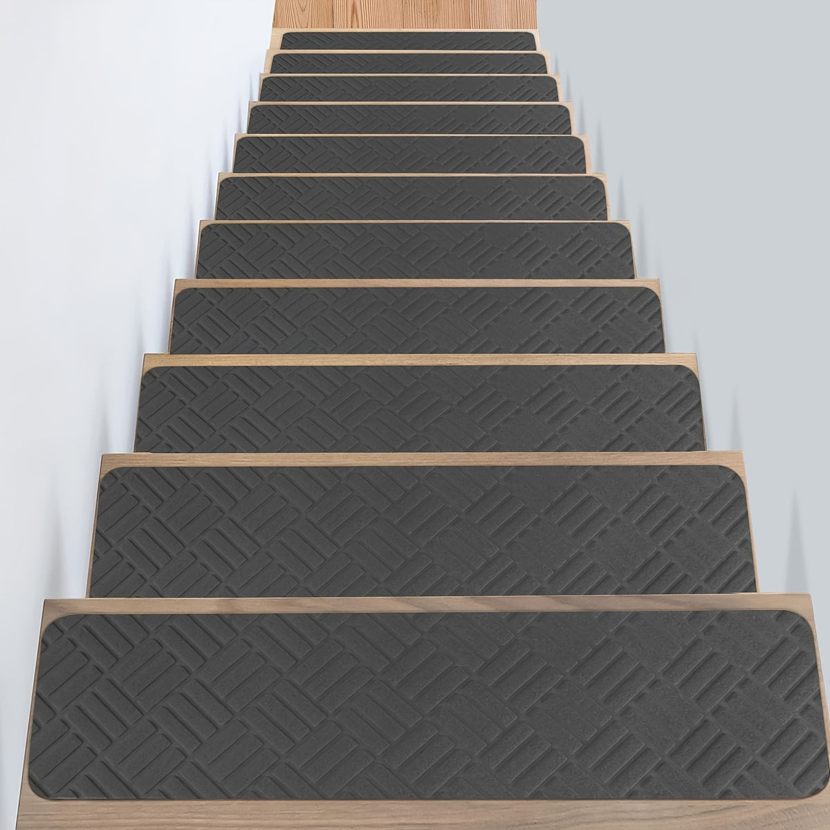 15pcs Self Adhesive Carpet Stair Treads for Wooden Steps - Felt Stair Carpet Tre