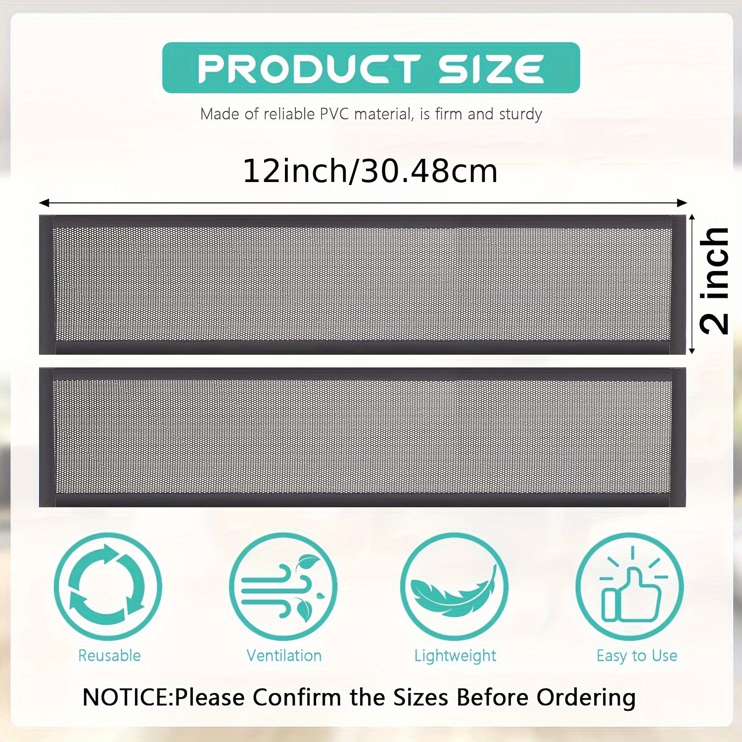 6pcs Magnetic PVC Vent Mesh Floor Cover