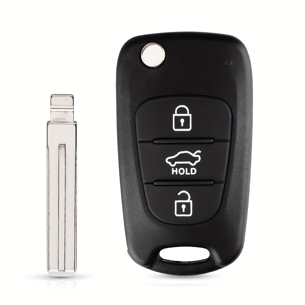Hyundai Kia Key Fob Case 3 Buttons Flip Folding
