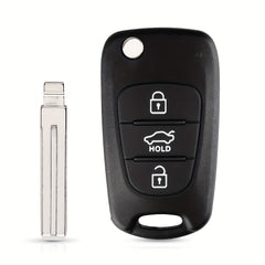 Hyundai Kia Key Fob Case 3 Buttons Flip Folding