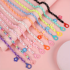 Cartoon Flower Decor Glasses Chain Eyeglasses Lanyard Face Covering Chain