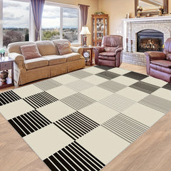 Large Non Slip Grid Patterned Carpet