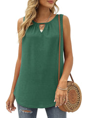 Solid Loose Sleeveless Summer Tank Top Women's Clothing