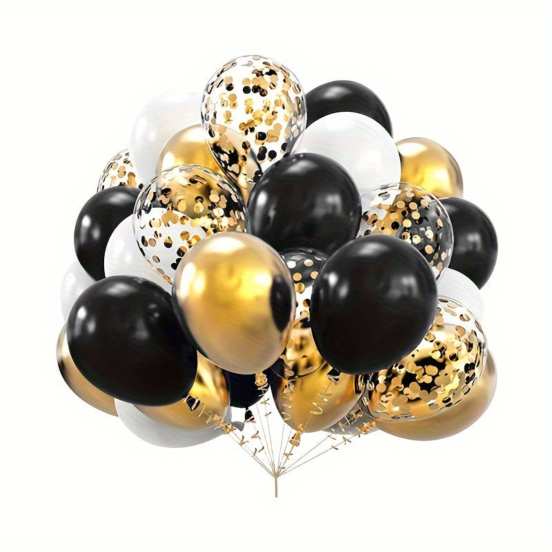 30 48cm 38pcs Latex Balloons Gold Birthday Wedding Party Prop Set