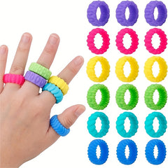 6pcs Dopamine Silicone Sensory Ring Fidget Toy
