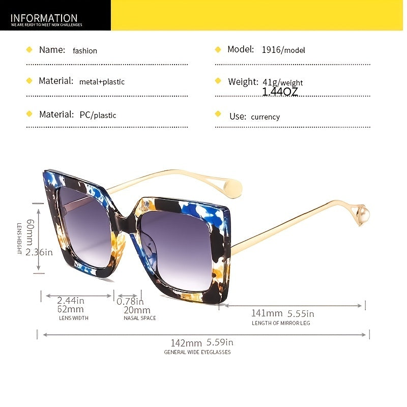 Square Glasses Frames For Women - Clear Lens Oversize Eyeglasses