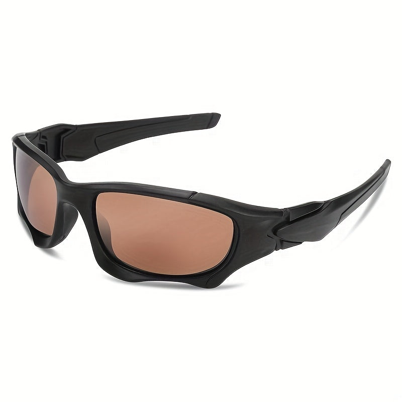 Wrap Around Sports Sunglasses UV400 Anti Glare Driving Cycling Fishing Glasses
