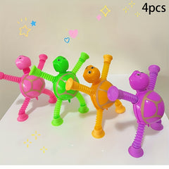 4pcs Novelty Toy Turtle Retractable Turtle Toy