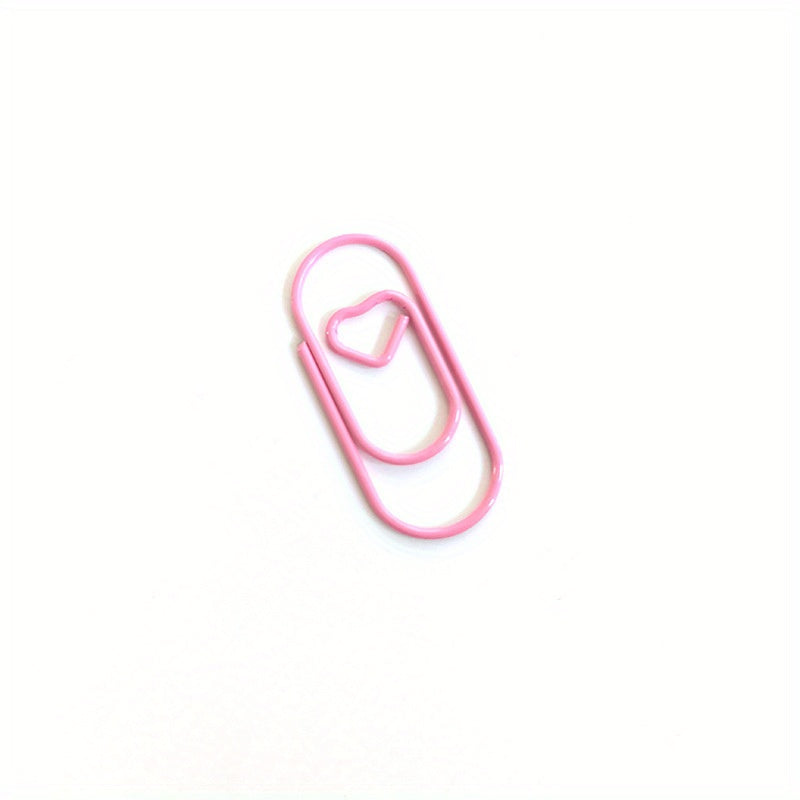 30pcs Macaron Mini Love Paper Clips Colorful Bookmark Clips