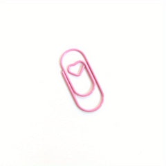 30pcs Macaron Mini Love Paper Clips Colorful Bookmark Clips