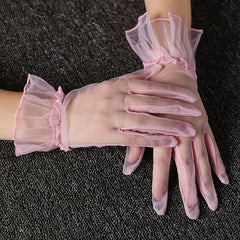 Candy Ruffles Gloves for Party Prom Wedding