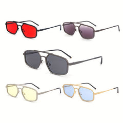 Men's Retro Double Beam Polygon Sunglasses