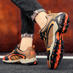 Vintage Hiking Shoes Rotating Buckle Breathable Non Slip Sneakers