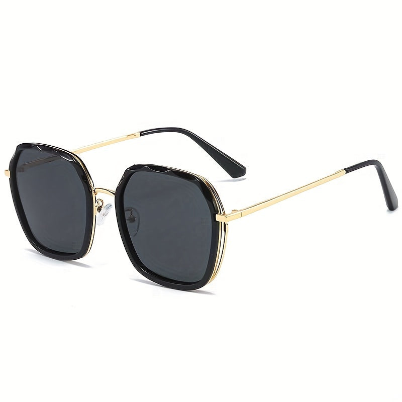 Large Polygon Sunglasses UV400 Sun Shades for Women Men