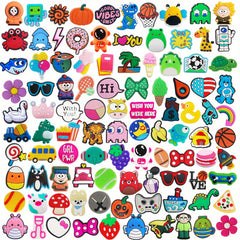 100Pcs Cartoon Shoe Charms For Clogs Garden Shoes
