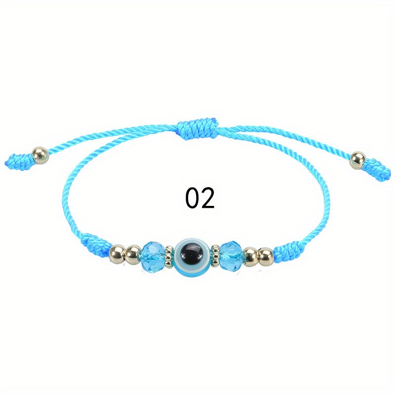 Multicolor Evil Eye Bracelet for Protection and Good Luck