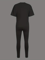 Short Sleeve Casual T Shirt & Pants Women's 2-Piece Set