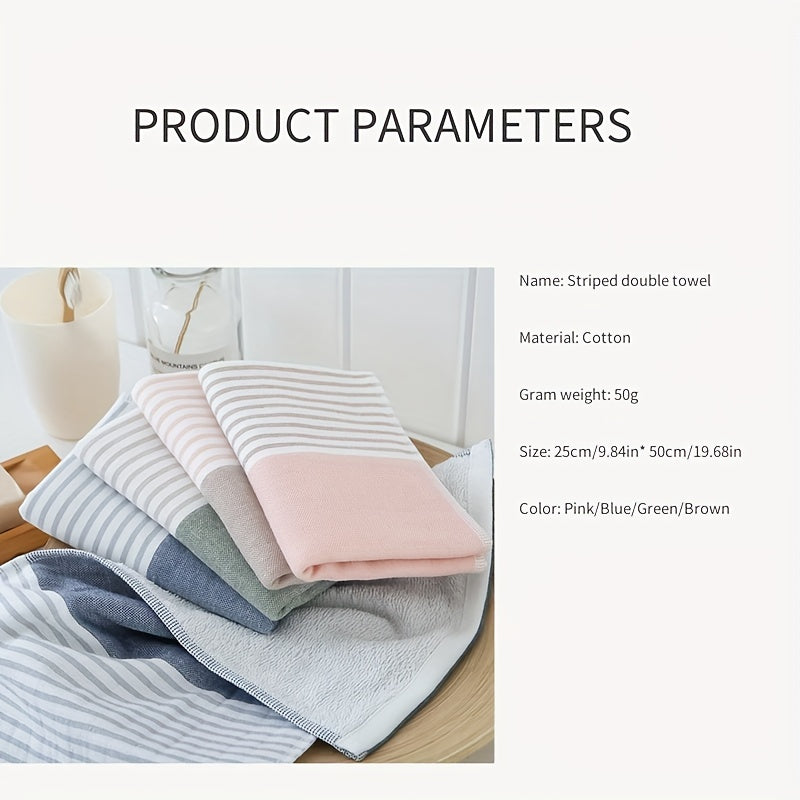 Striped Pattern Face Towel Soft Skin-friendly Absorbent Towel 9.84-19.68in