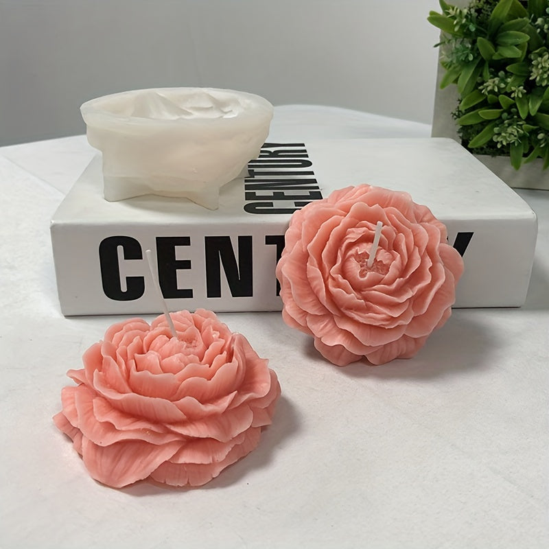 DIY Rose Flower Aromatherapy Candle Silicone Mold