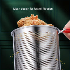 Stainless Steel 40oz Deep Fryer Pot with Handle & Basket