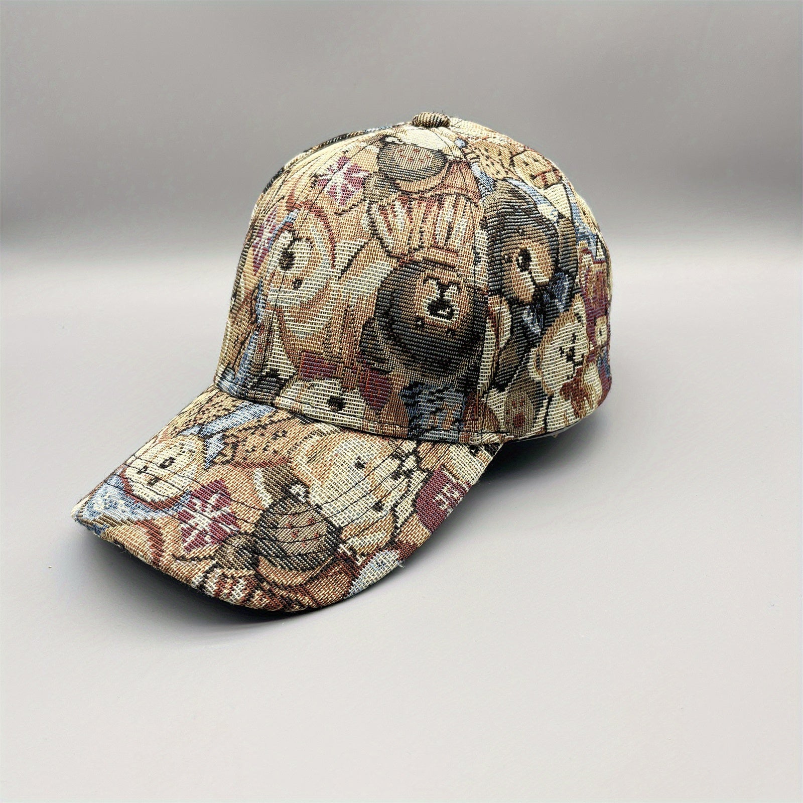 Bear Cat Embroidery Baseball Cap Cartoon Pattern Dad Hat