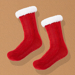 Plush Lined Warm Home Floor Socks Women's Stockings