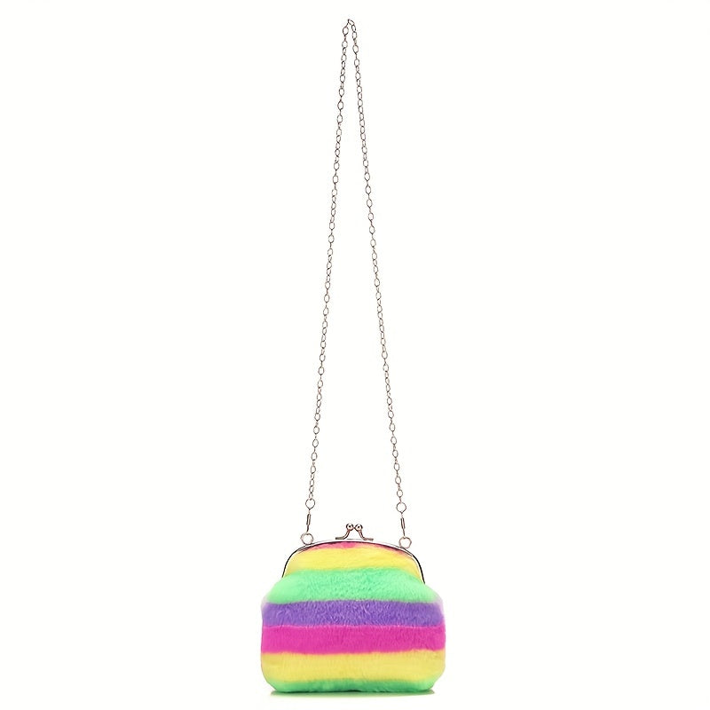 Plush Chain Crossbody Bag Children's Shoulder Bag Coin Purse