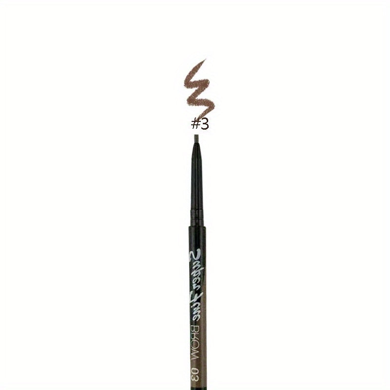 Auto Rotating Eyebrow Pen Double Head Ultra Slim Pencil w/ Brush 4 Colors