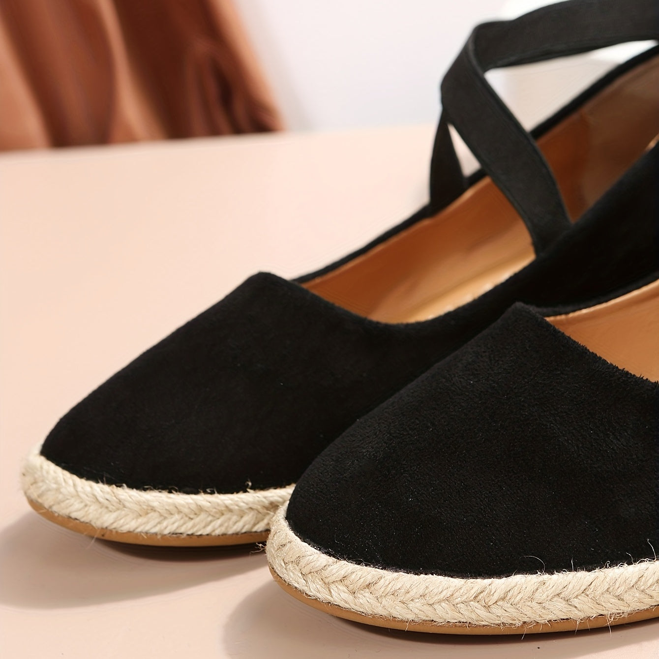 Women's Cross Strap Wedge Espadrilles Anti-skid Heels