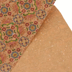 A4 Ethnic Style Retro Printing Cork Fabric DIY Plaid Ribbon