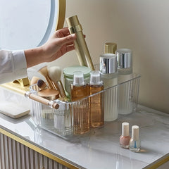 Striped Handle Wooden Kitchen Bathroom Storage Box