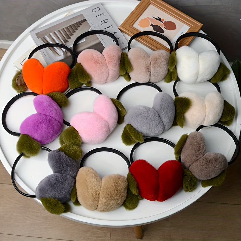 Boho Persimmon Plush Earmuffs Men Winter Ear Covers