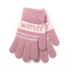 Winter Letter Style Cold-proof Girl's Finger Gloves