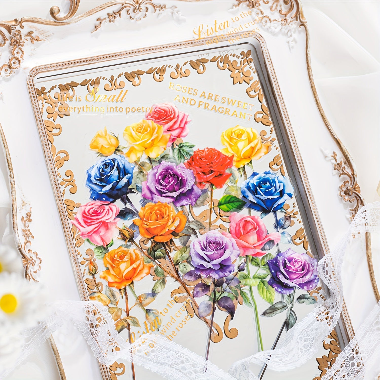 30pcs Rose Flower Shop Theme Sticker Pack for Journal DIY