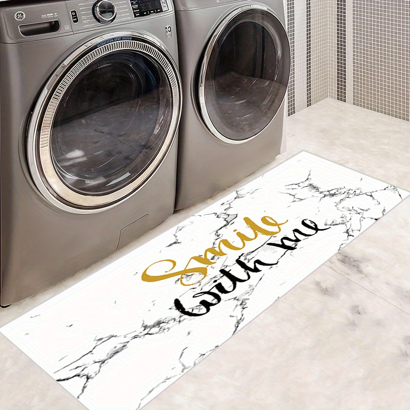 1pc Marble Pattern Anti Slip Floor Mat Area Rug Decor Carpet