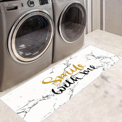 1pc Marble Pattern Anti Slip Floor Mat Area Rug Decor Carpet