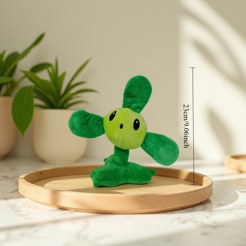 Clover Plush Doll Soft Stem Brown Petals with Bright Yellow Center
