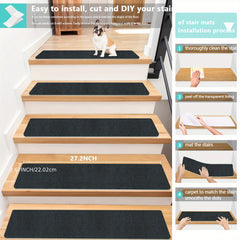Stair Mats Anti-skid Indoor Carpets Runner Rugs for Wooden Steps