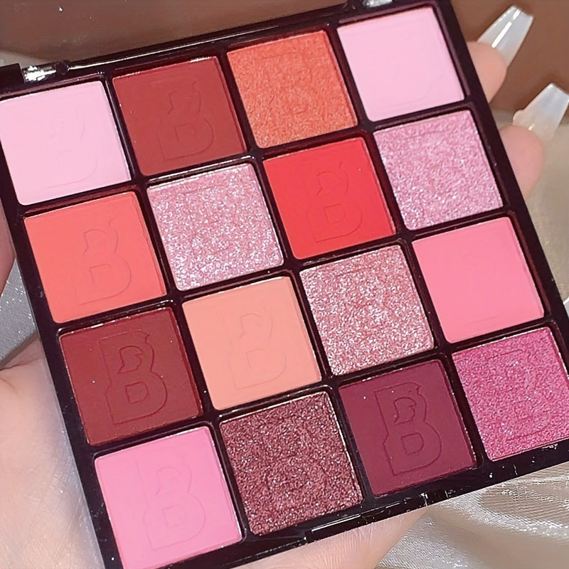 Purple Eyeshadow Palette Glitter Finish Waterproof Cosmetics