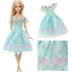 7pcs Doll Princess Dress Bag for 11.5in Doll, Christmas Birthday