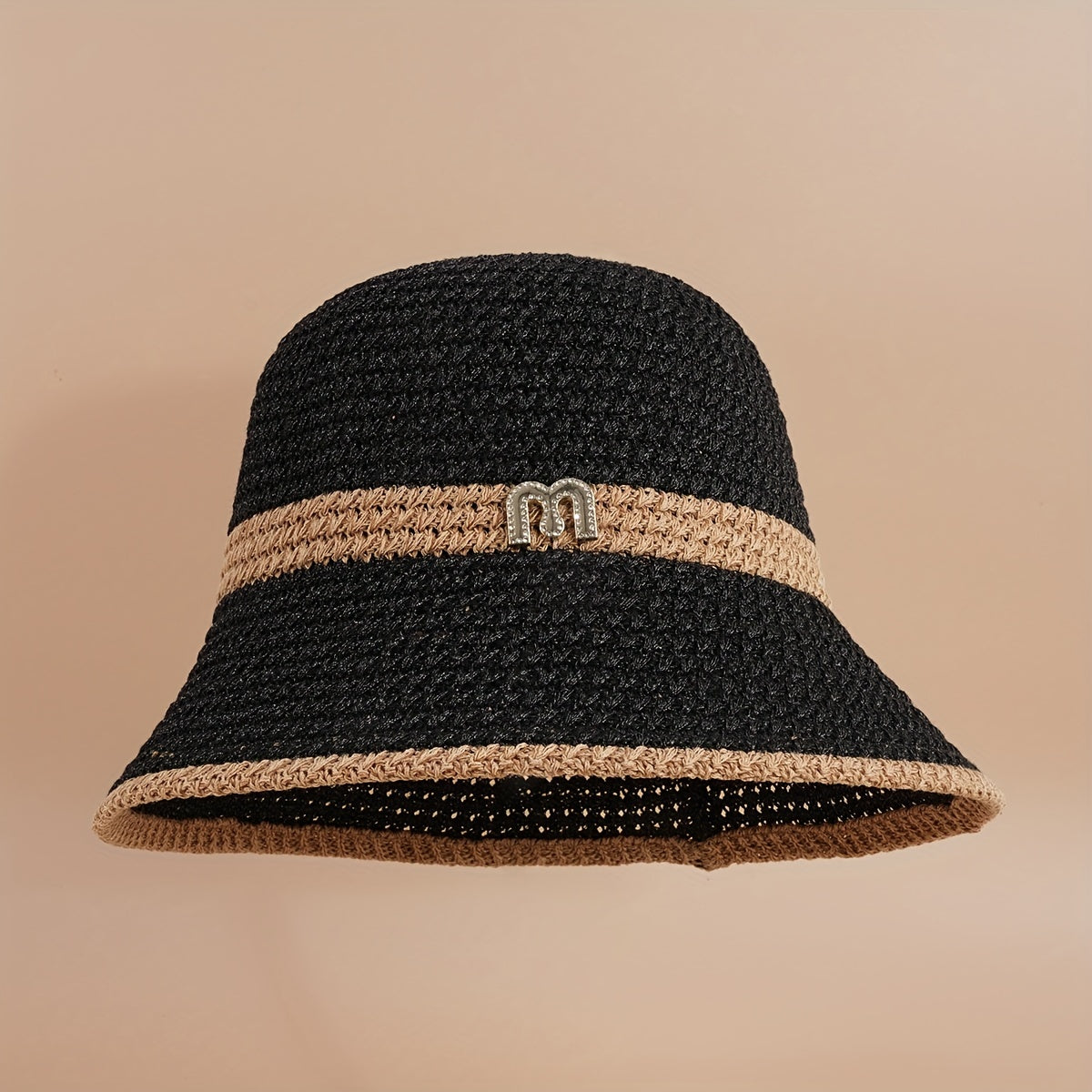 Retro Hollow Summer Sunscreen Bucket Hat British M Mark