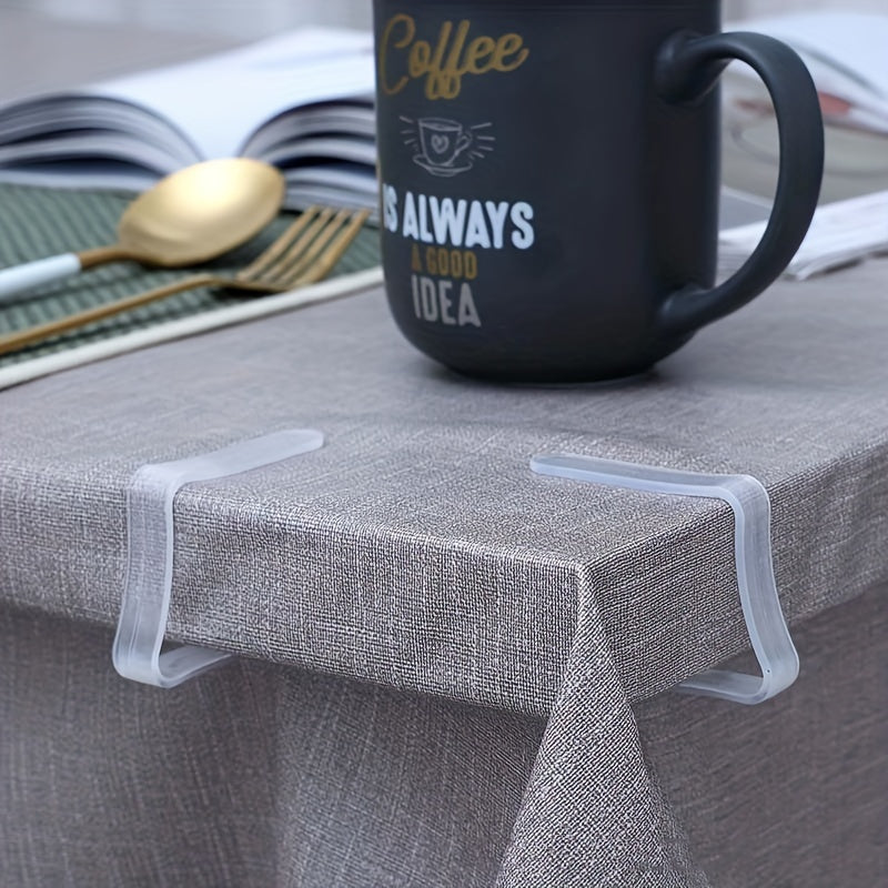 8 Clear Plastic Tablecloth Clips Securely Hold Down Tablecloths for Events