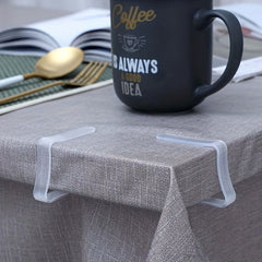 8 Clear Plastic Tablecloth Clips Securely Hold Down Tablecloths for Events