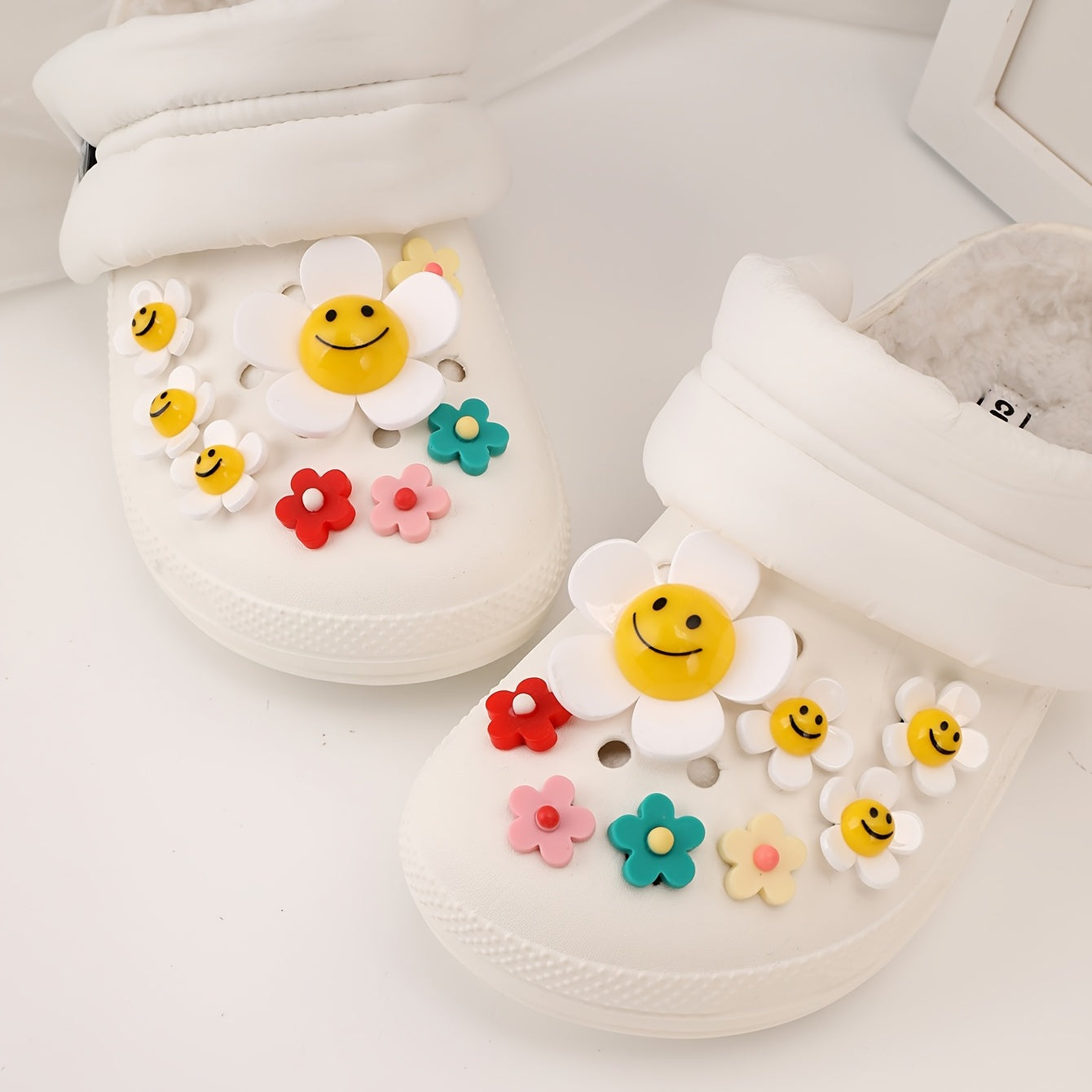 Acrylic Sunflower Shoe Charms Decorations Resin Shoe Accessories Pack