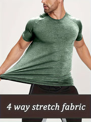 Men's Stretch Quick Dry Fitness T-shirt Summer Gift