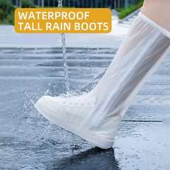 Waterproof Reusable Shoe Covers with Long Zipper Opening